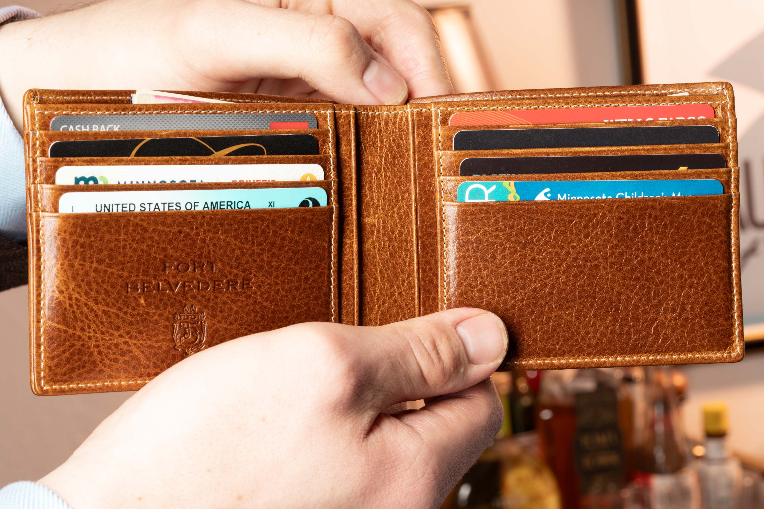 Le Grand 10 Card Saddle Brown Dumont Leather Wallet - Image 12