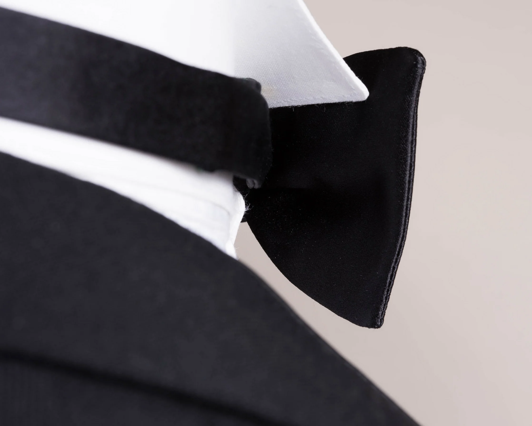 Black Silk Satin Butterfly Self-Tie Bow Tie - Image 10