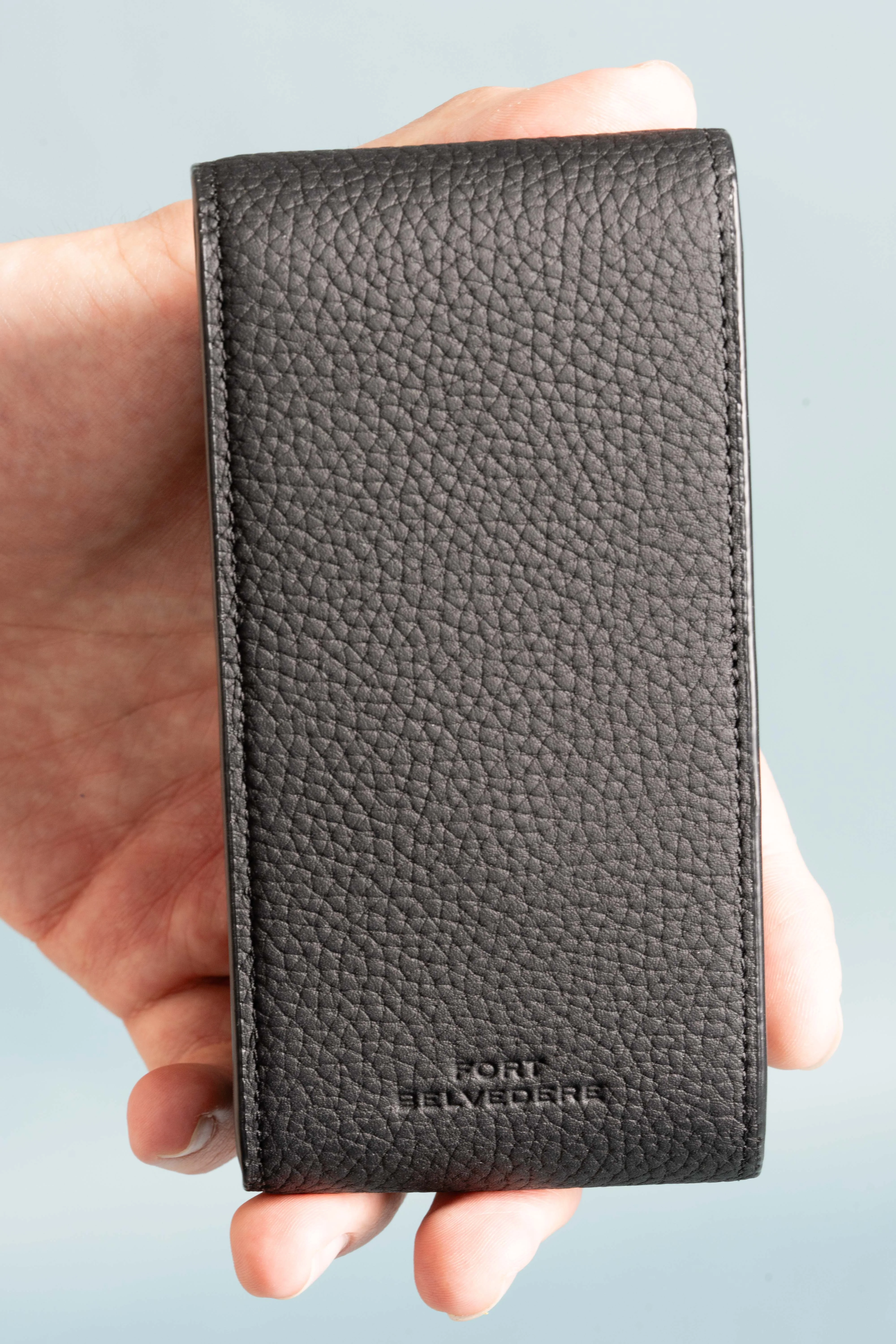 3-Watch Black Togo & Gray Suede Leather Watch Case - Image 4