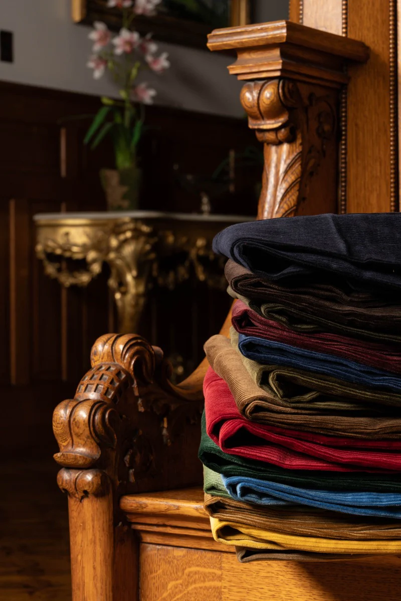 British Racing Green Stancliffe Corduroy Trousers - Image 4