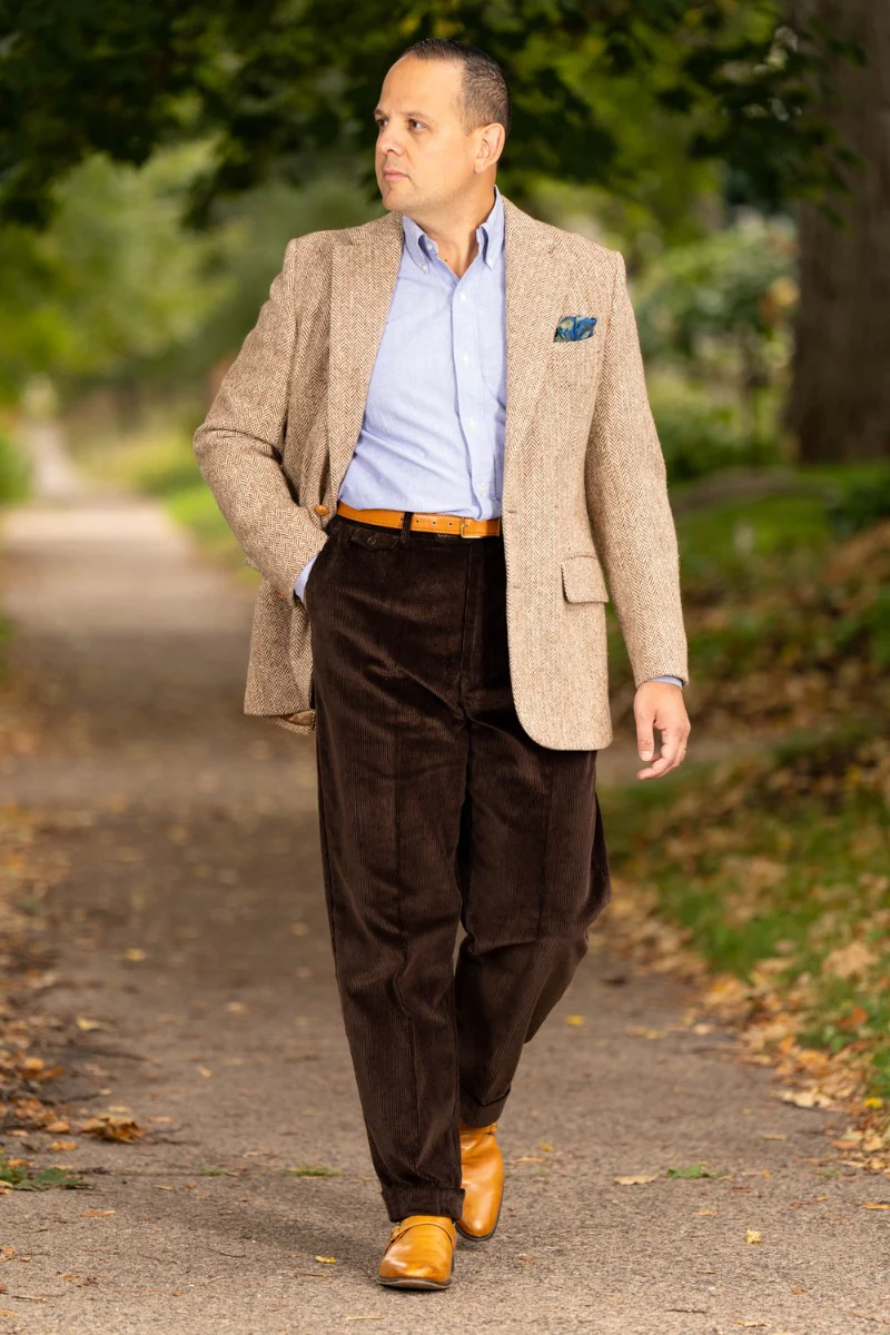 Dark Brown Stancliffe Corduroy Trousers - Image 5