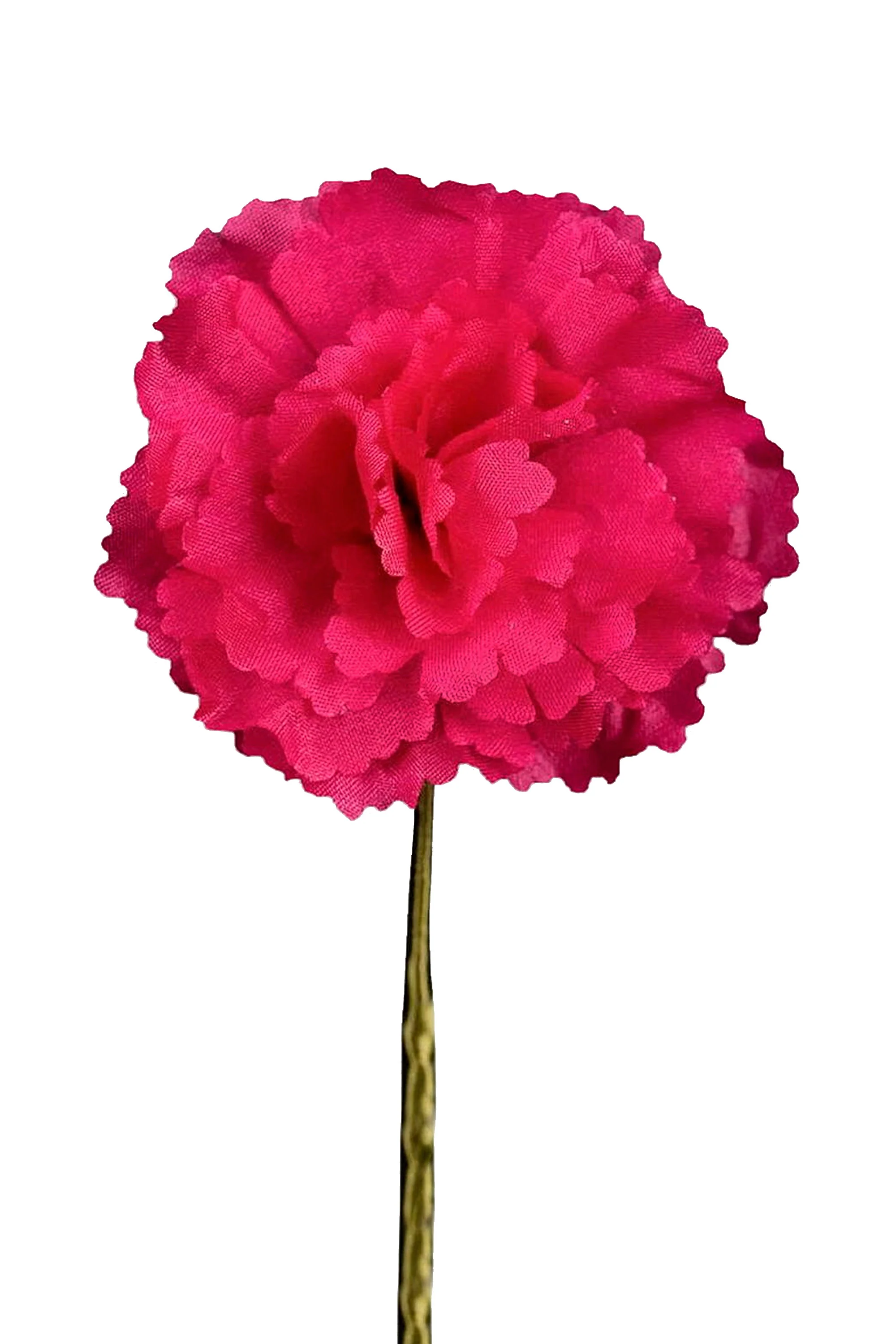 Life-Sized Dark Red Carnation Boutonnière Flower - Image 5