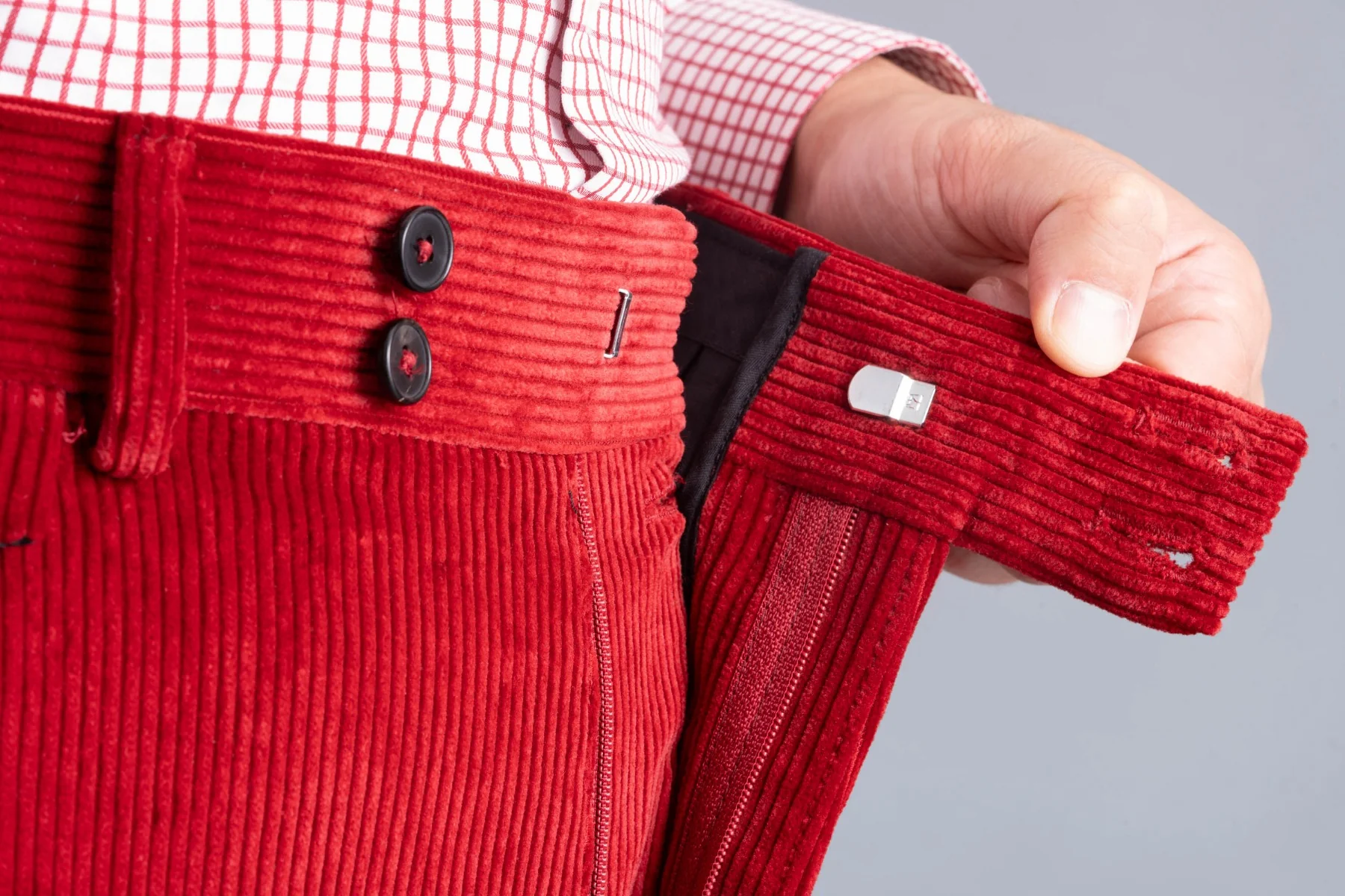 Garnet Red Stancliffe Corduroy Trousers - Image 8