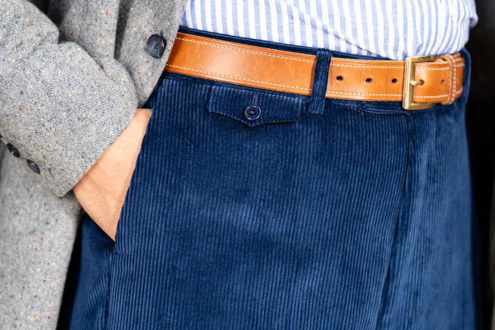 Infantry Blue Stancliffe Corduroy Trousers - Image 6
