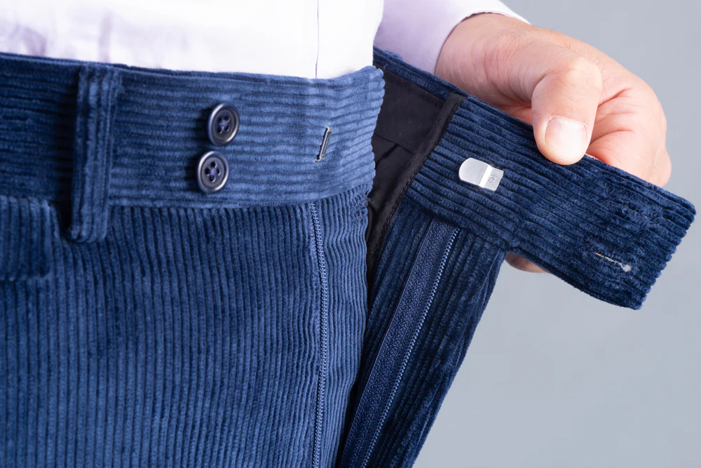 Infantry Blue Stancliffe Corduroy Trousers - Image 8