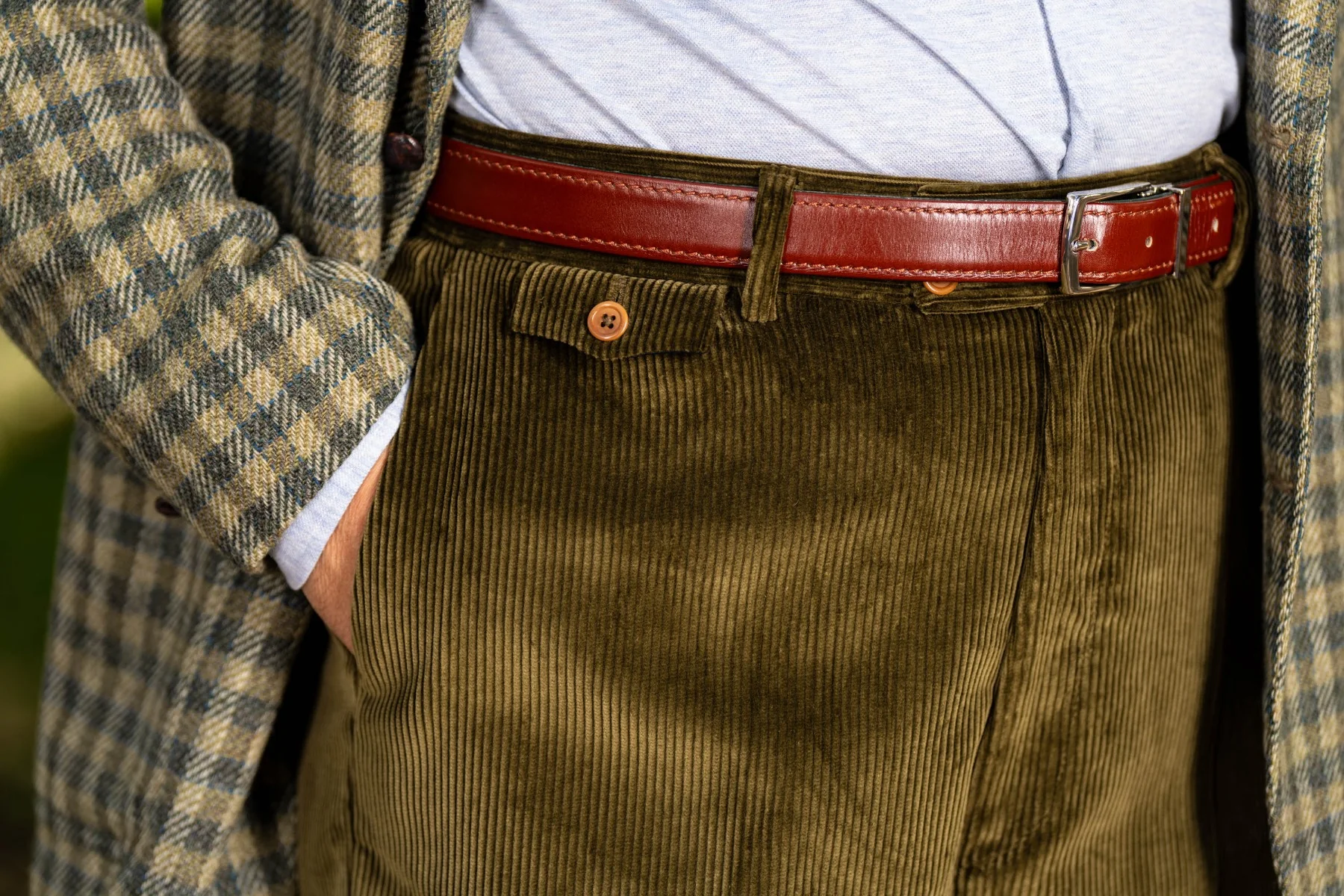 Khaki Drab Stancliffe Corduroy Trousers - Image 8