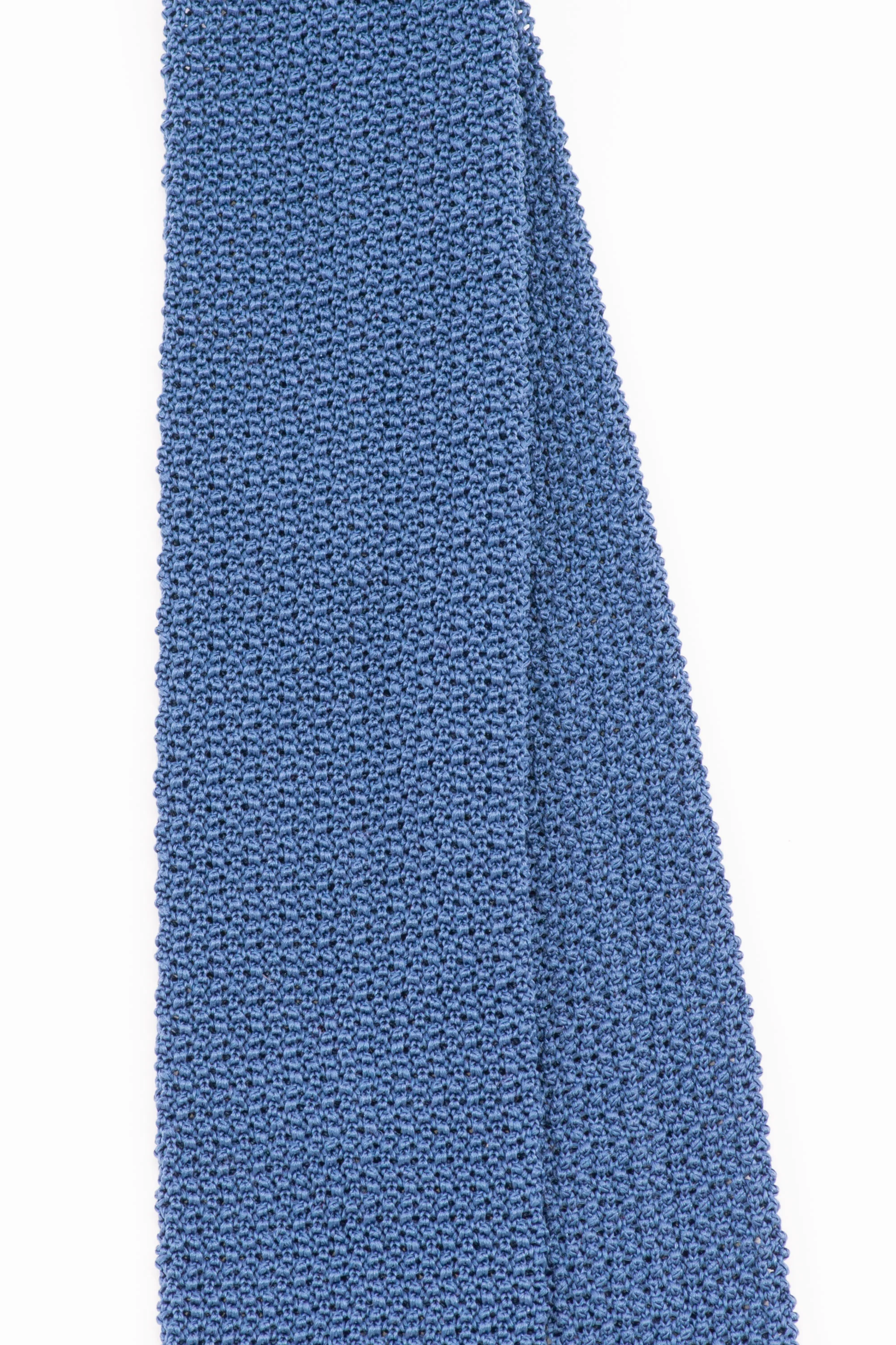 Steel Blue Silk Knit Tie - Image 5