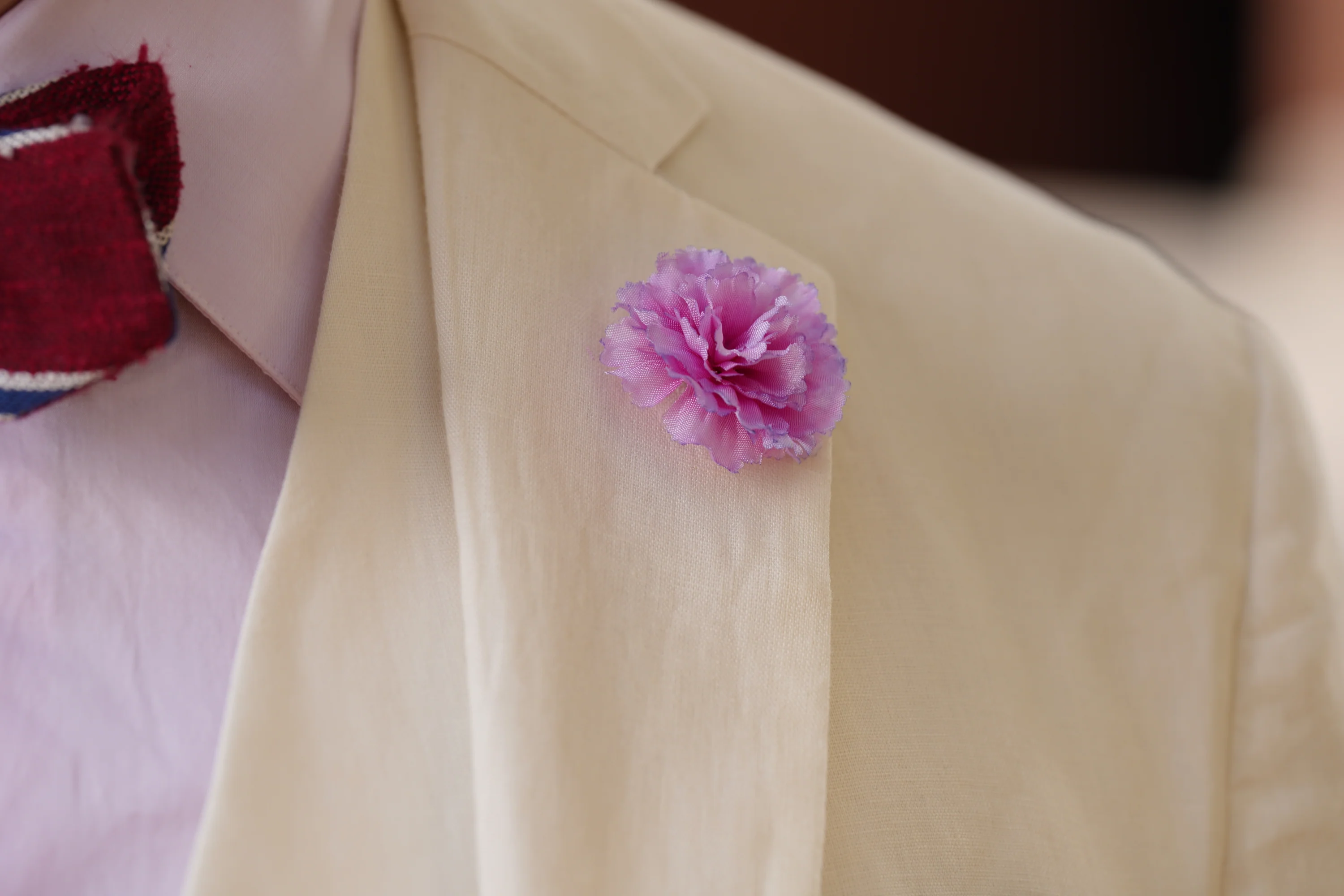 Life-Sized Pink Carnation Boutonnière Flower - Image 13