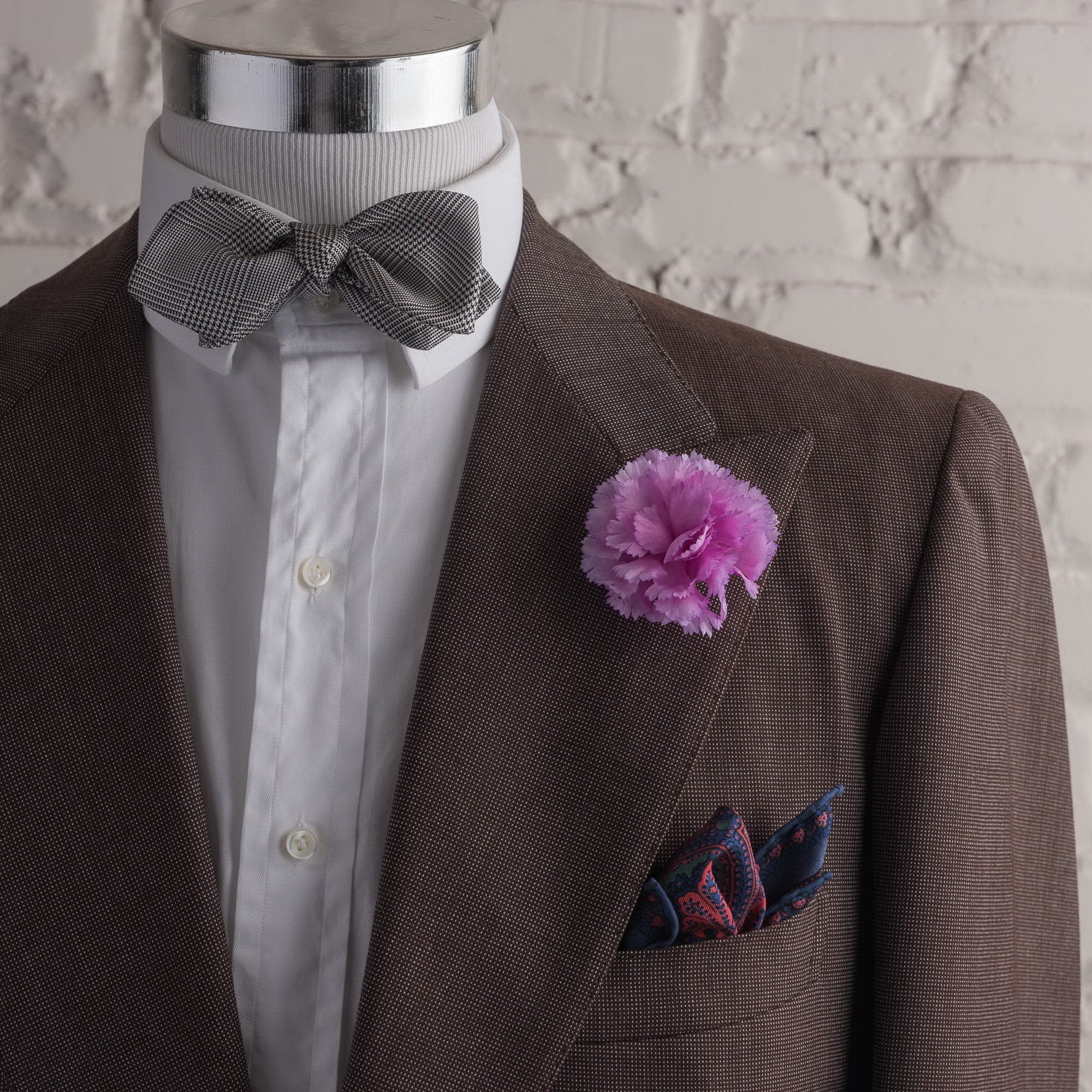Mini Pink Carnation Silk Boutonnière Flower - Image 9