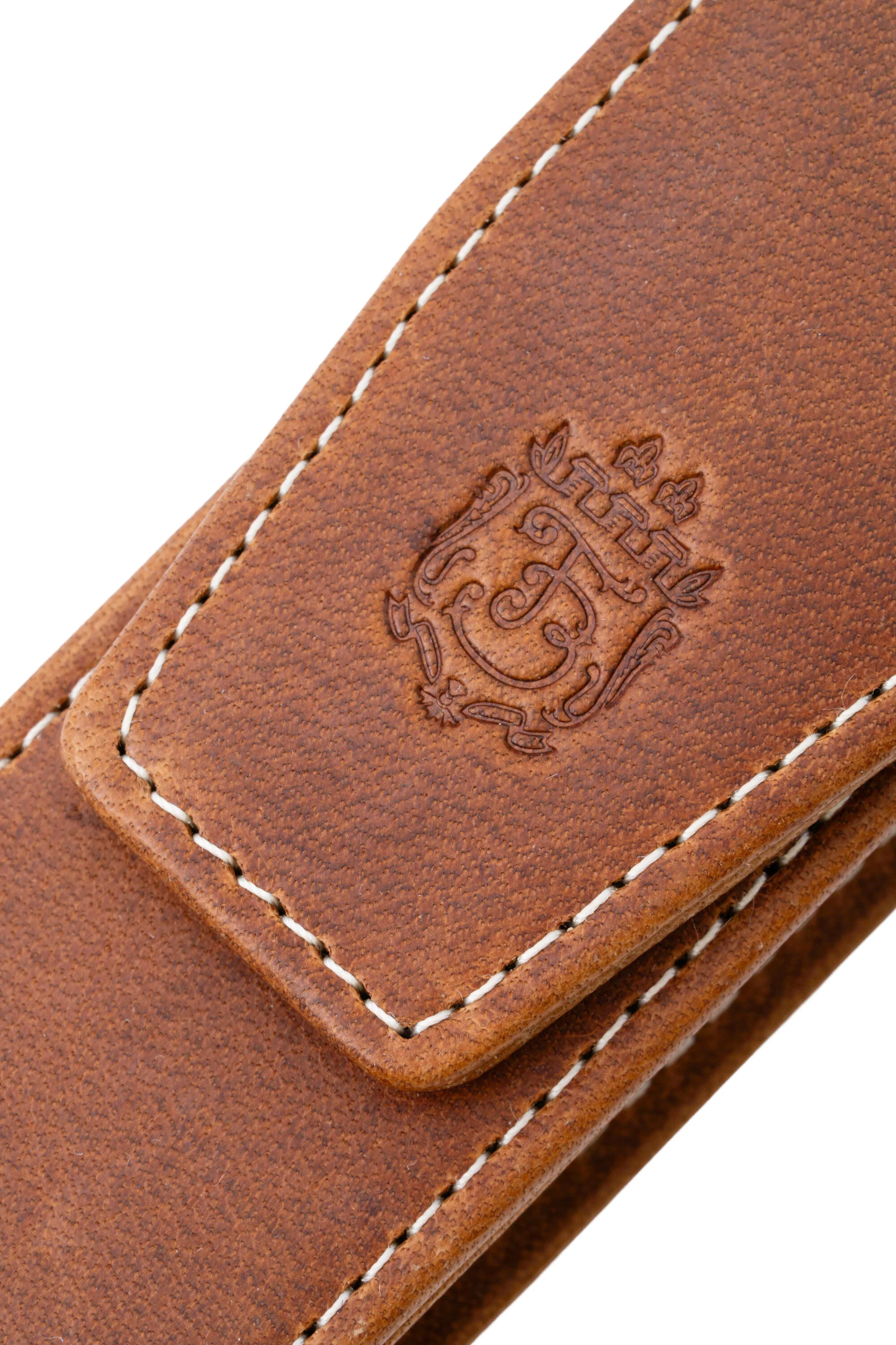 Saddle Brown Montecristo Full-Grain Leather Pen Case - Image 8