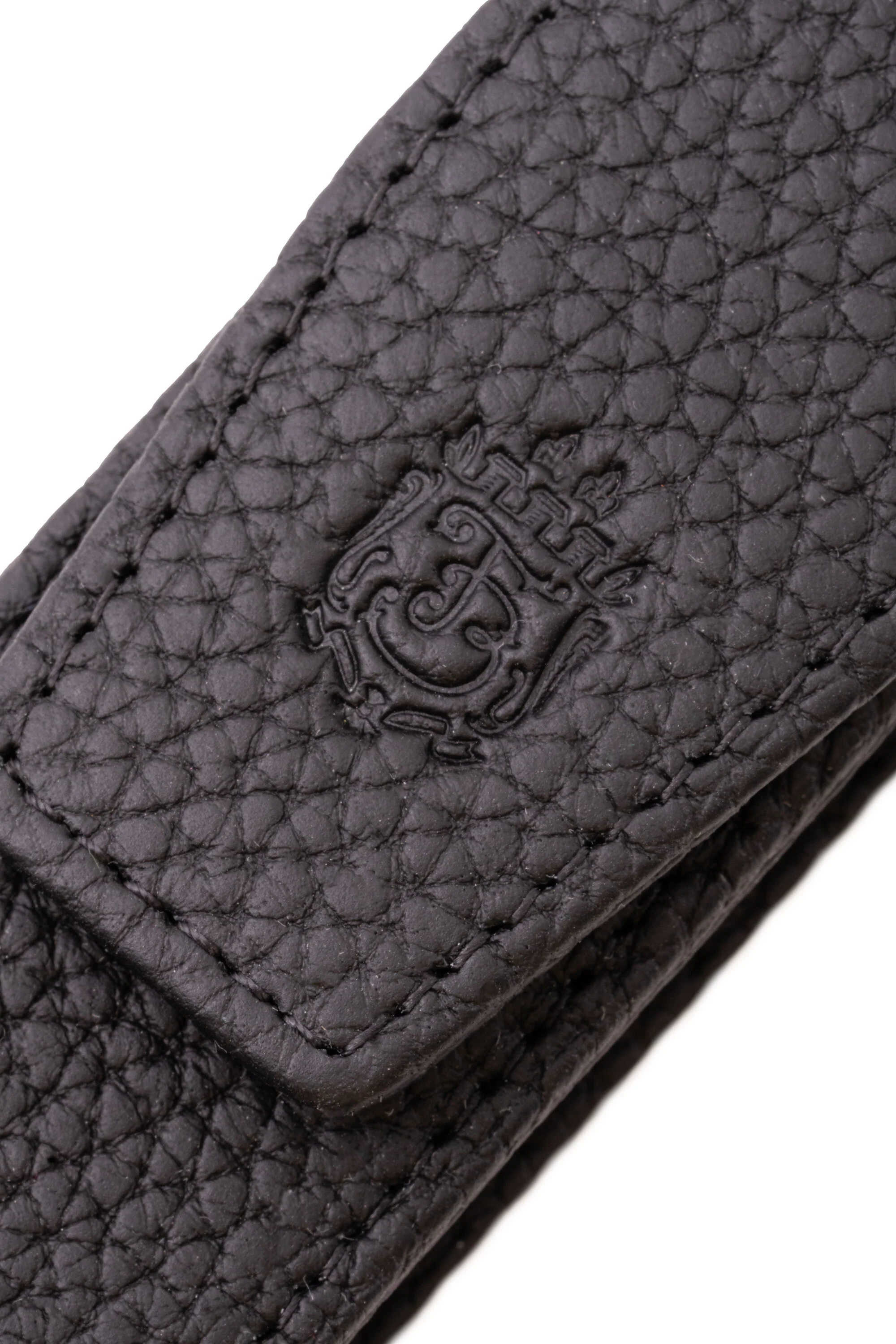 Black Full-Grain Togo Leather Pen Case - Image 4