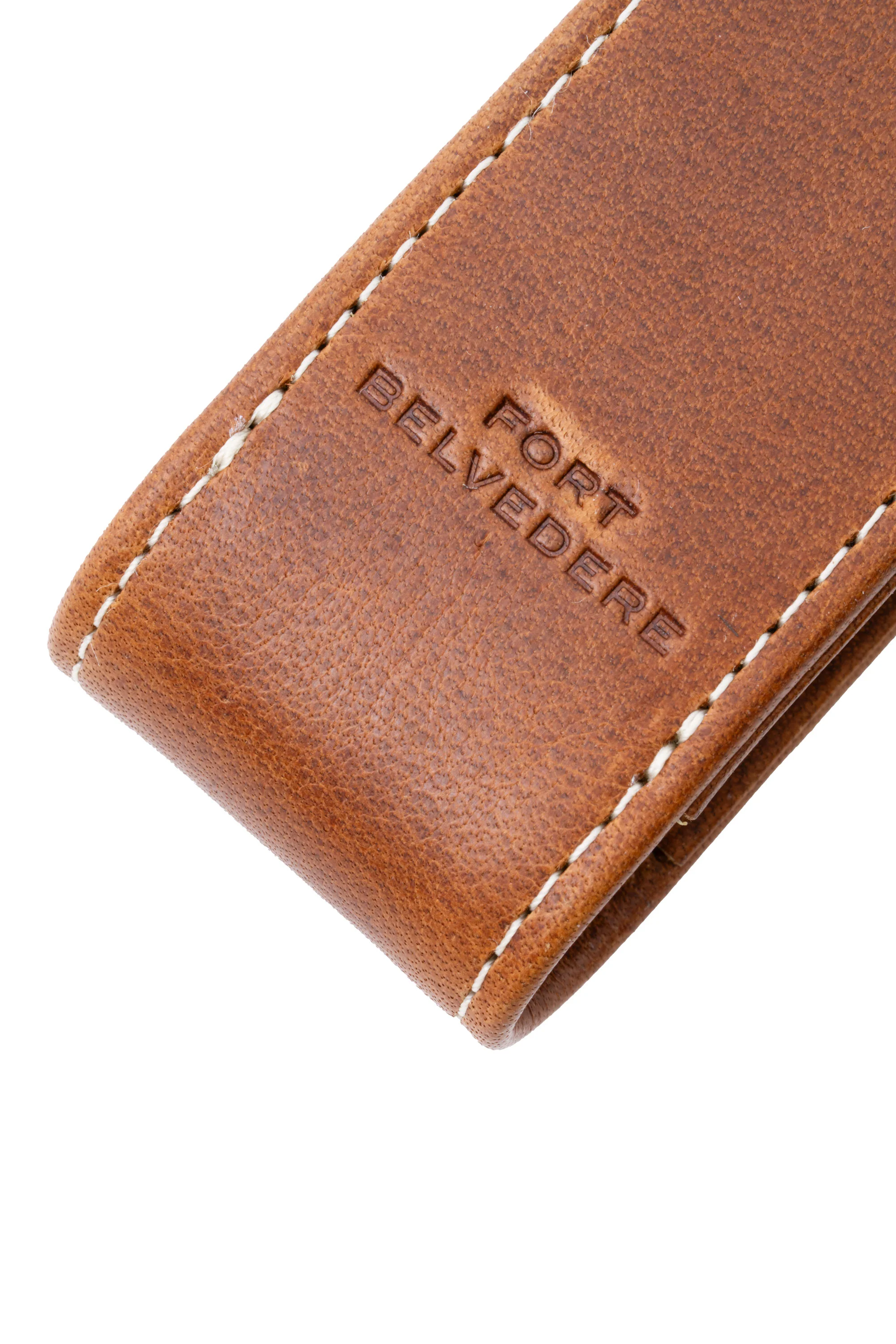 3-Pen Saddle Brown Montecristo Full-Grain Leather Pen Case - Image 14